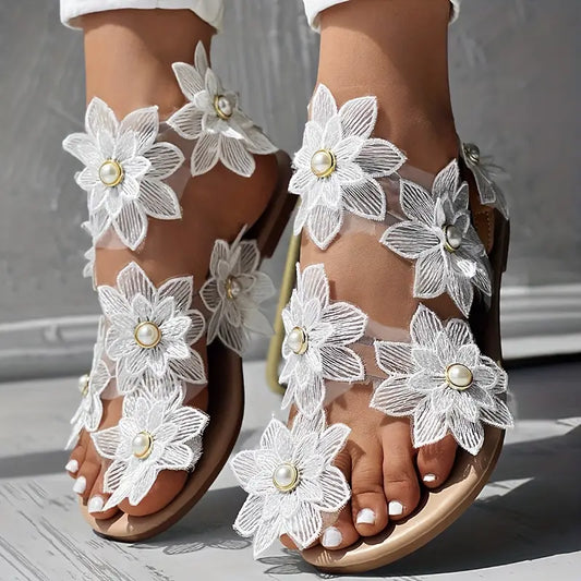 Sandali estivi con suola ammortizzata memory gel - flower